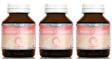 รูปภาพของ Amsel Amino Collagen Peptide 500mg. (40capx3) แพ็ค3ขวด